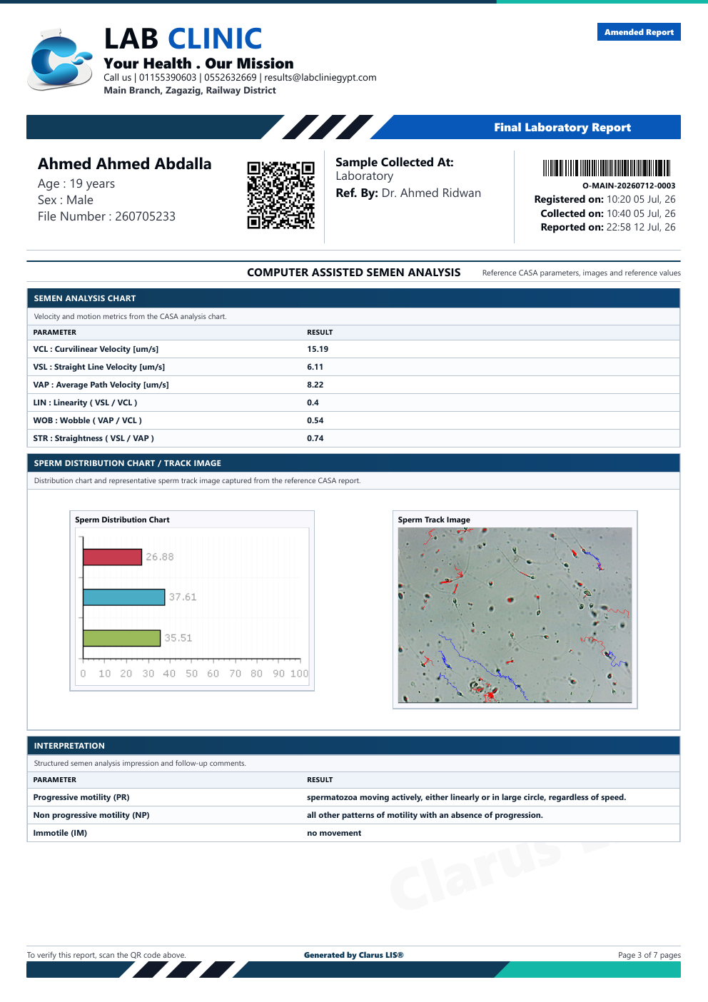 Clarus LIS CASA report page 3